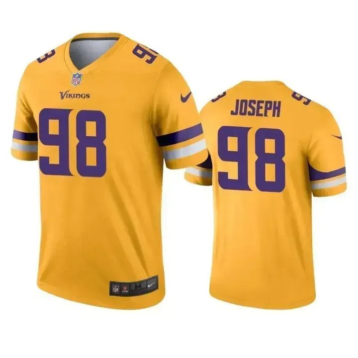 Men Minnesota Vikings #98 Linval Joseph Nike Gold Inverted Legend NFL Jersey